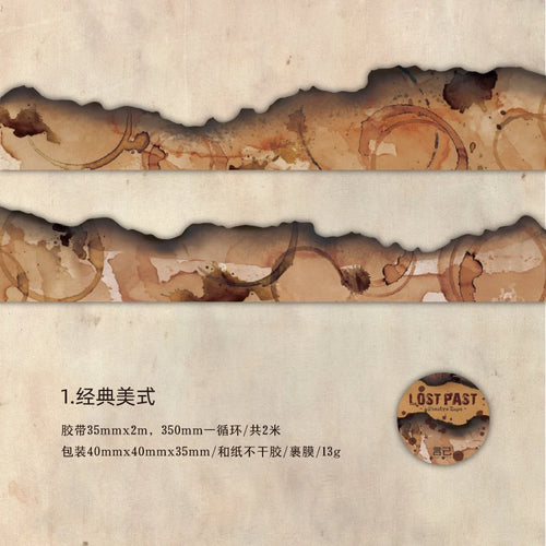 Yoofun 3.5x200cm Original Burning Masking Tape Vintage Burned Border