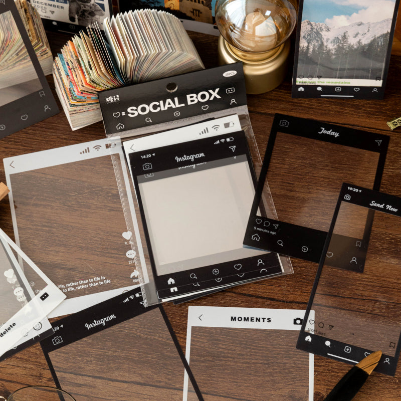 15 Sheets Vintage Photo Film Frame PET Sticker Package DIY Diary Junk