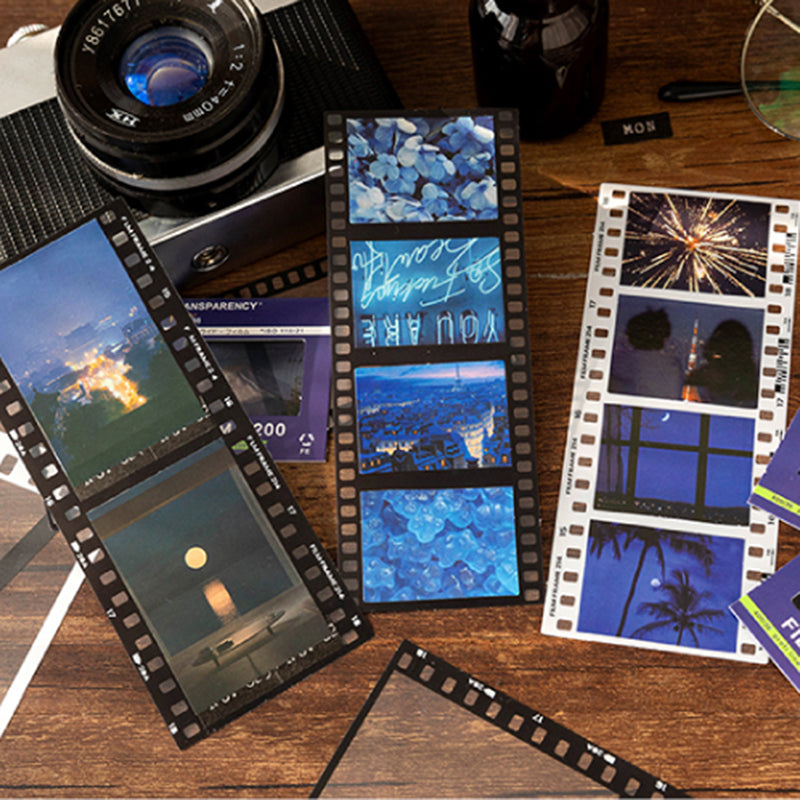 15 Sheets Vintage Photo Film Frame PET Sticker Package DIY Diary Junk