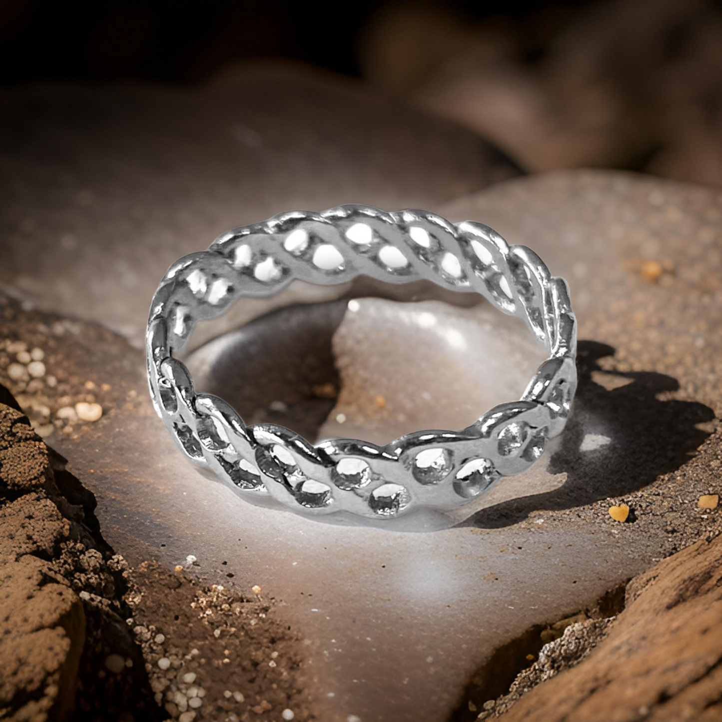 Silver Woven Ring