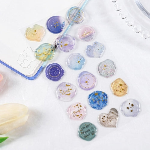 18 Pieces Vintage Wax Seal Stamp Sticker Set For Scrapbooking Journals Planners And DIY Crafts Paper Material