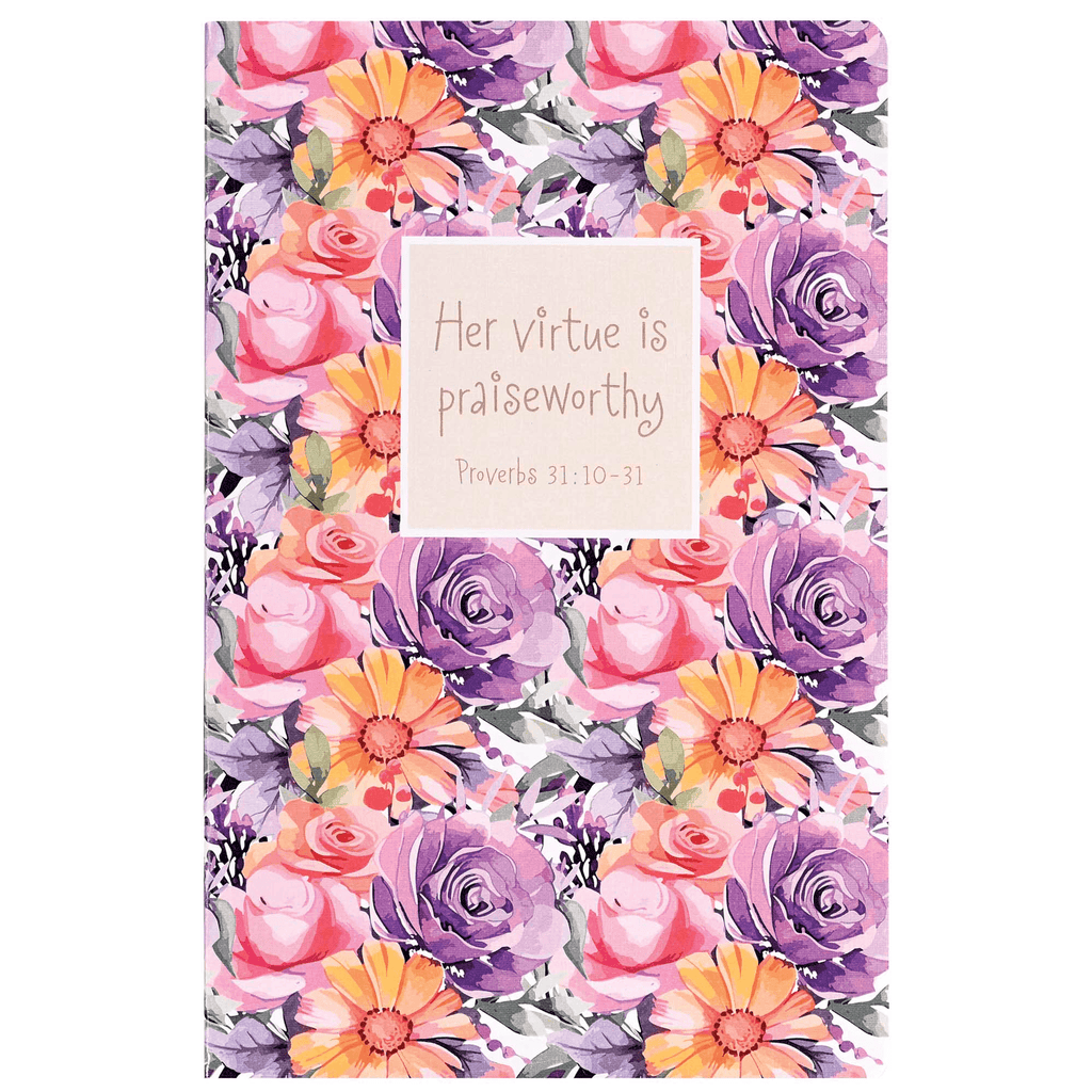 Her Virtue Is Praiseworthy Floral Notebooks Set