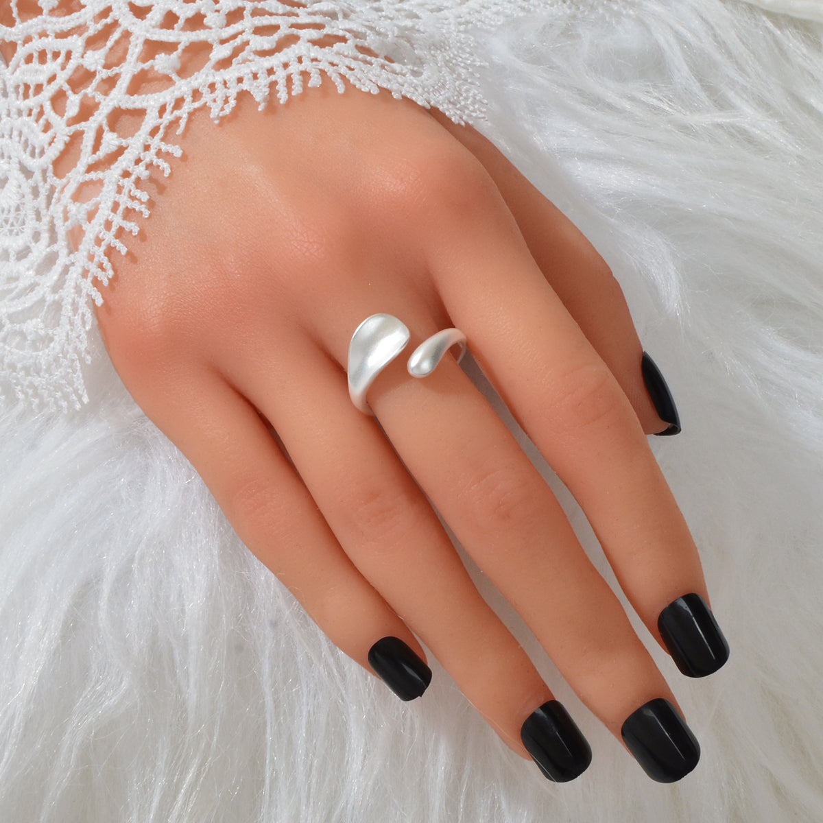 Female Minimalist Jewellery Gold Leaf Design Finger Ring Girl Wedding