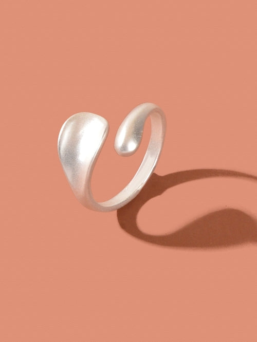 Female Minimalist Jewellery Gold Leaf Design Finger Ring Girl Wedding