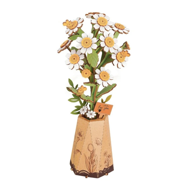 “Build a Bloom: DIY Wooden Flower Puzzle