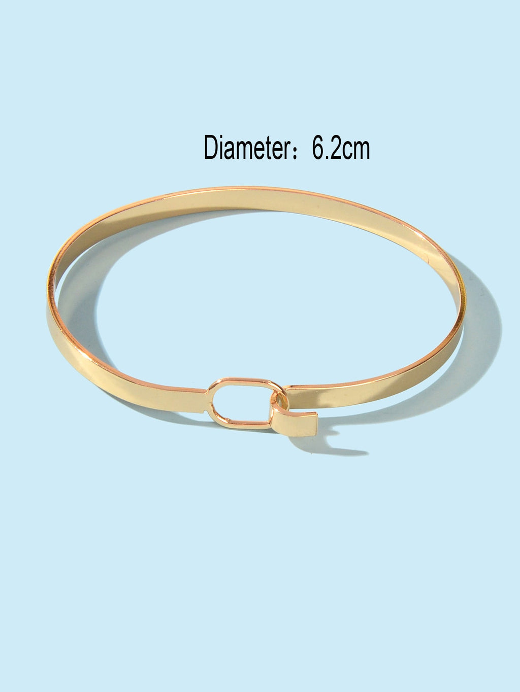 HipHop Jewelry Gold Metal Minimalist Geometric Bracelet Golden Bangle