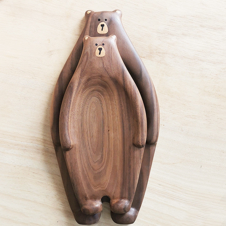 Bear Shaped Durable Bamboo Bread Board Enchanted Mystic Wood Tray For Home Chefs And Gift Givers