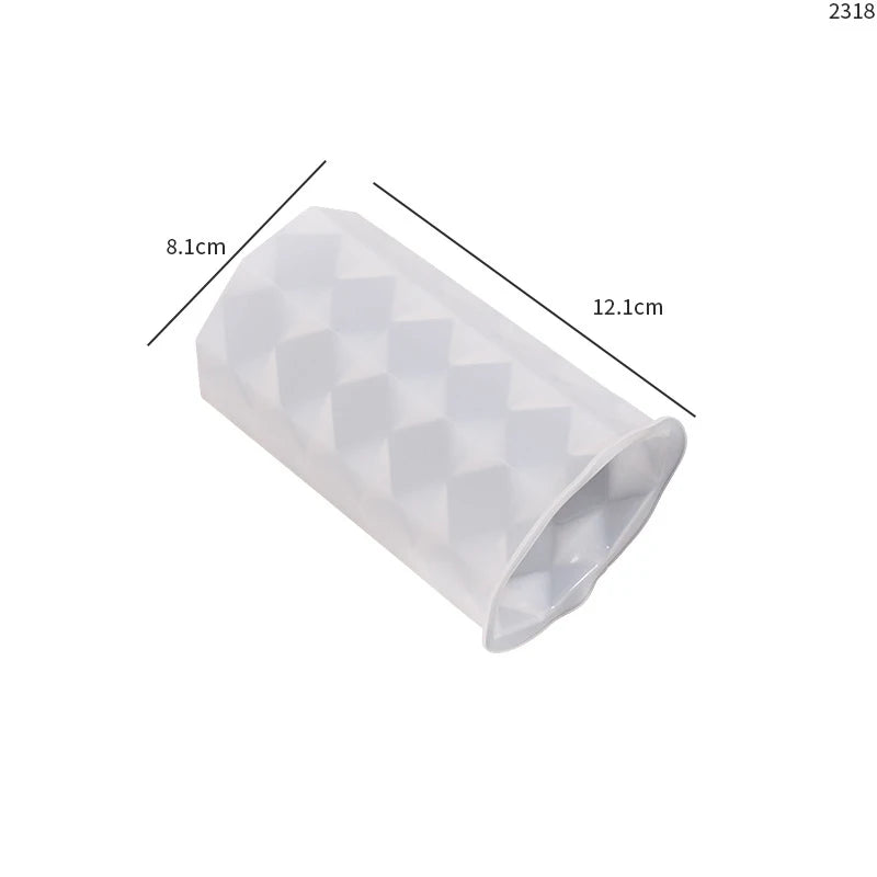 Classical Striped Roman Cylindrical Silicone Candle Mold Columnar Striped DIY Candle Holder Making Design Shape Candle Handmade