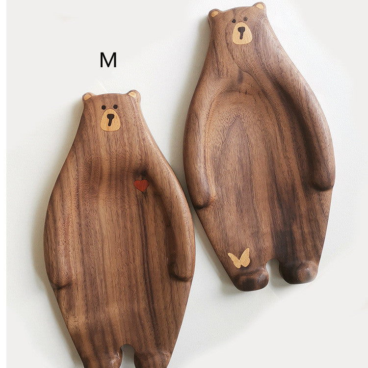 Bear Shaped Durable Bamboo Bread Board Enchanted Mystic Wood Tray For Home Chefs And Gift Givers