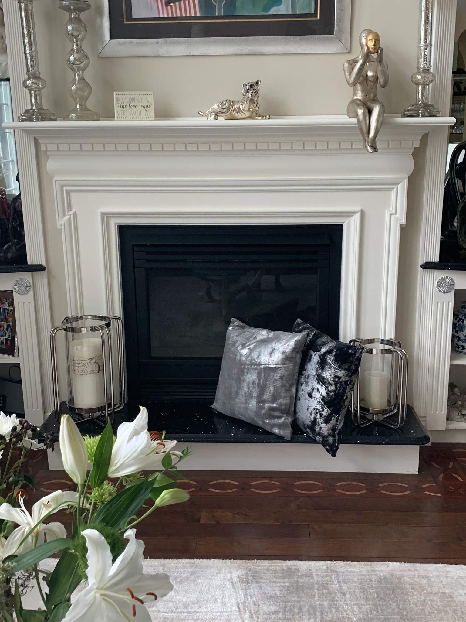 Crestmont Decorative Foil Velvet Pillow Covers Cushion Cases - Pack of