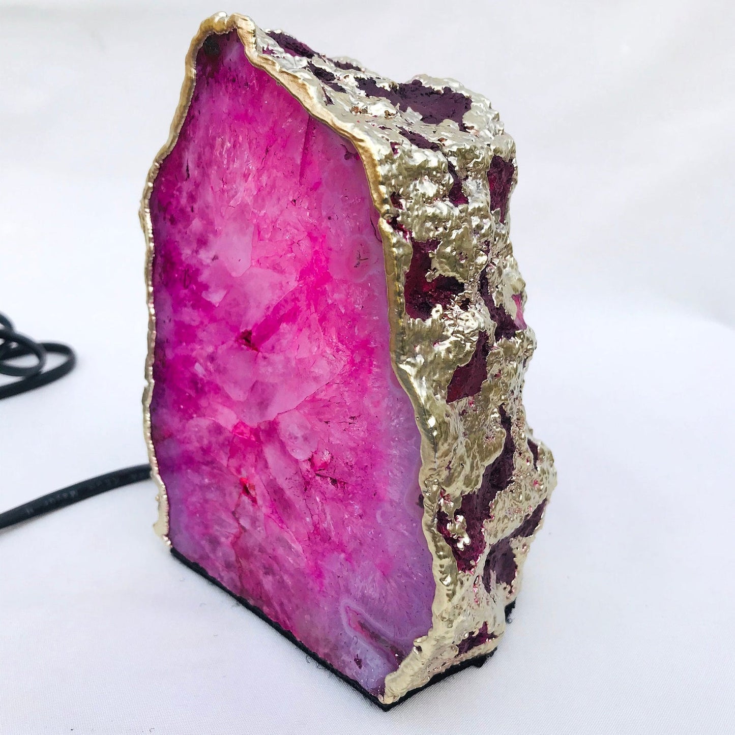 Pink Agate/Gemstone/Lamp/Desk/Night Light