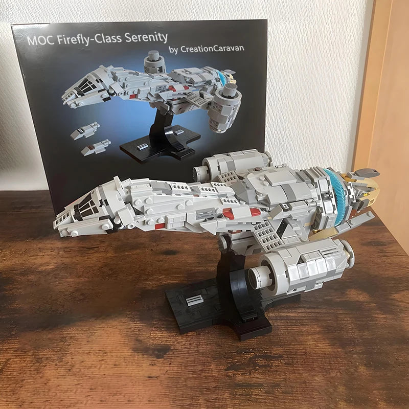 Gothic Enchanted Firefly Serenity Midi Scale Spaceship MOC 670 Brick Build Model For Fans And Collectors