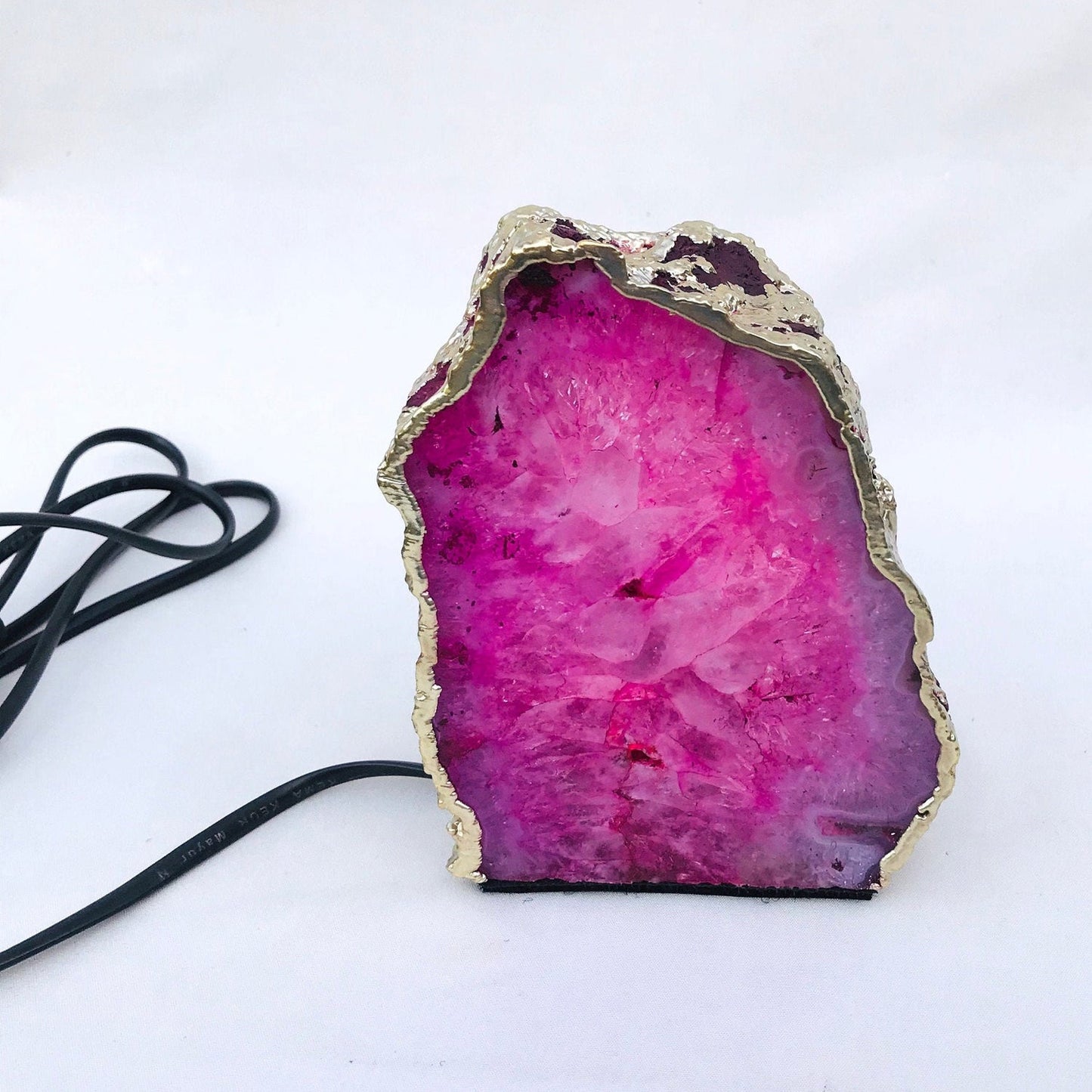 Pink Agate/Gemstone/Lamp/Desk/Night Light