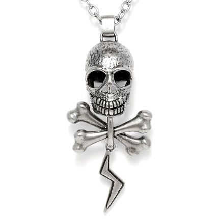 Voltage - Skull and bones with thunder necklace