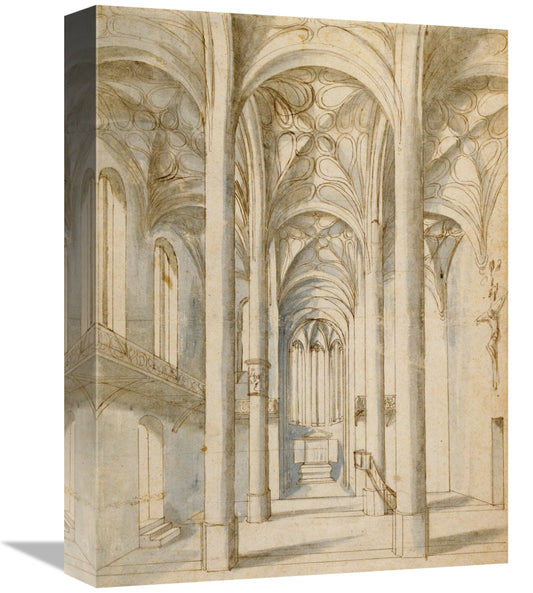 Global Gallery GCS-453956-1216-142 12 x 16 in. Interior of a Gothic Ch