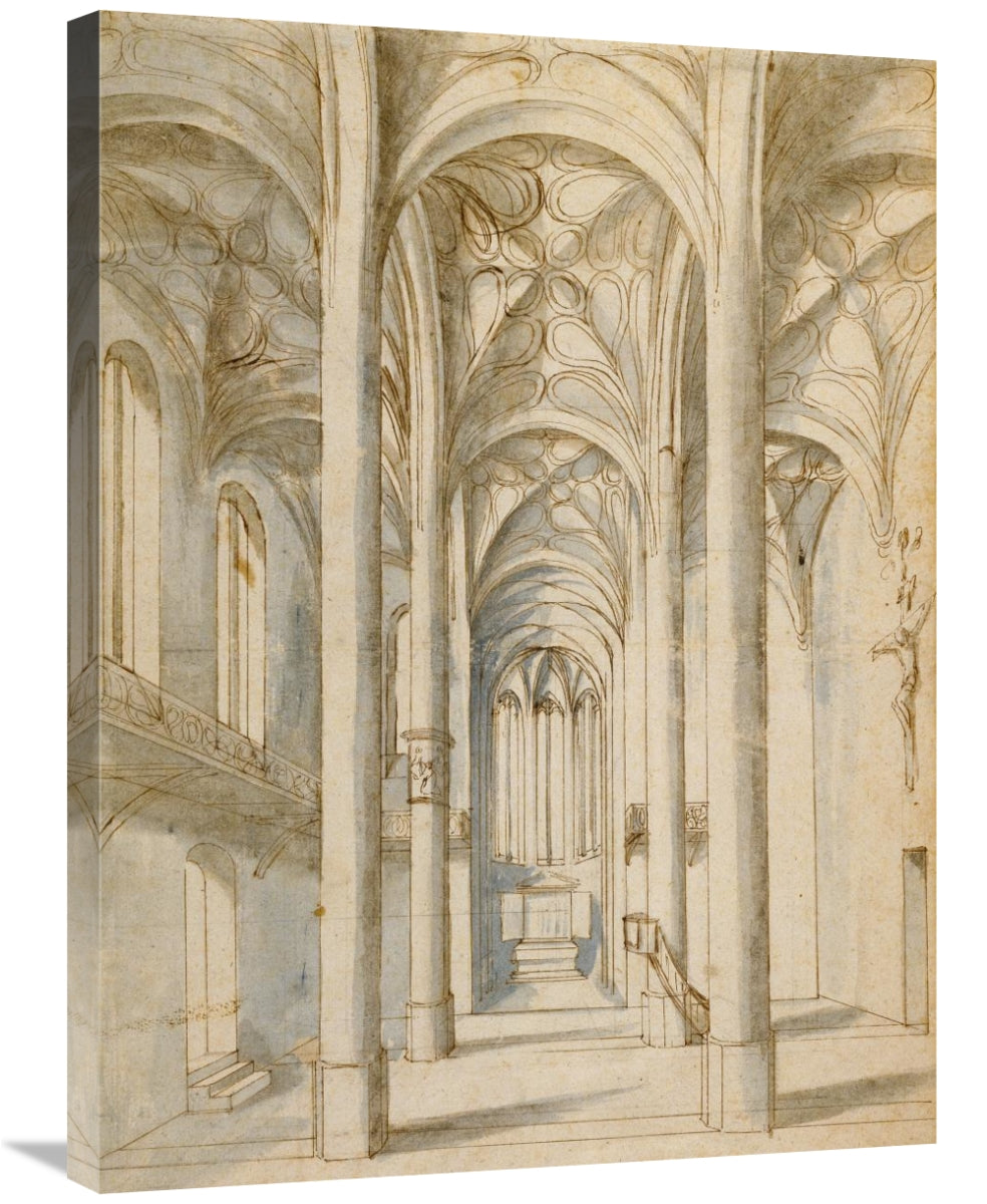 Global Gallery GCS-453956-2432-142 24 x 32 in. Interior of a Gothic Ch