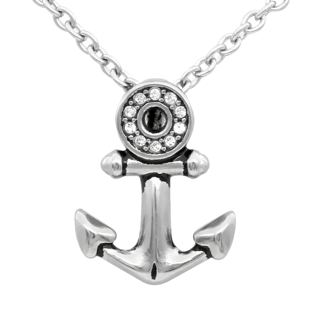 Sparkling Eye Anchor Necklace