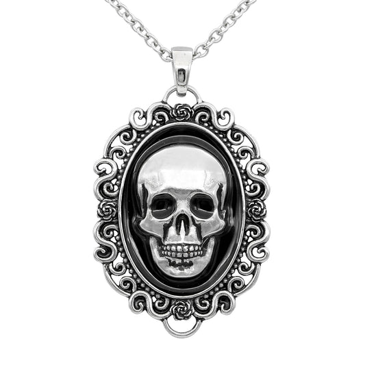 Skull ‚ÄúPortrait of Death‚Äù Cameo Necklace
