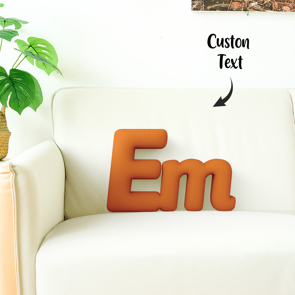Custom Multi-Letter Pillow 2–5 Letters Shaped Pillow – Personalized Name Cushion Gift