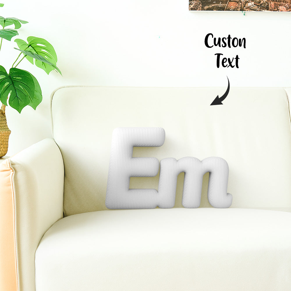 Custom Multi-Letter Pillow 2–5 Letters Shaped Pillow – Personalized Name Cushion Gift