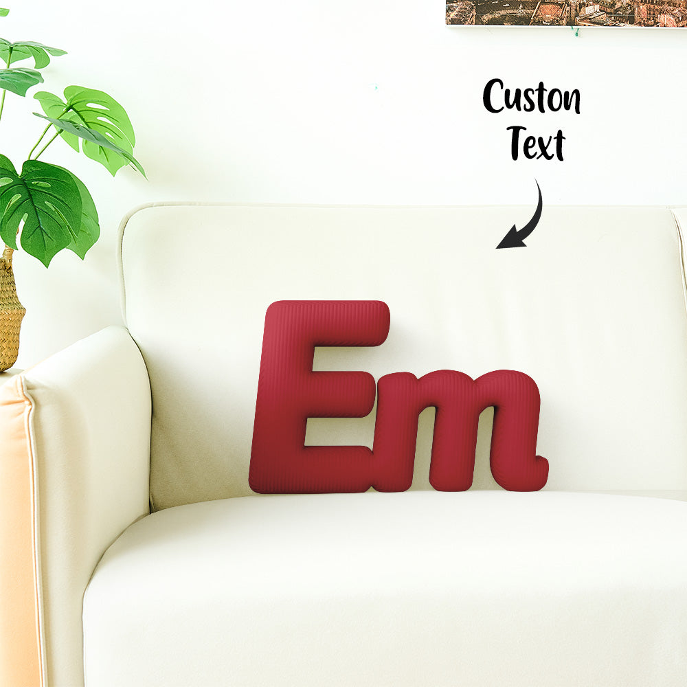 Custom Multi-Letter Pillow 2–5 Letters Shaped Pillow – Personalized Name Cushion Gift