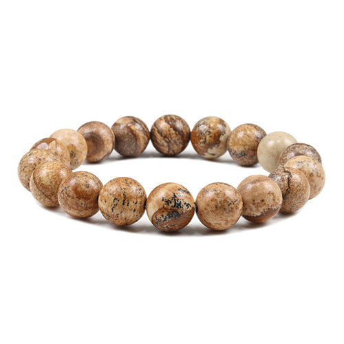 Charm Bracelet Natural Stone Beads 6/8/10mm Volcanic Lava Tiger Eye