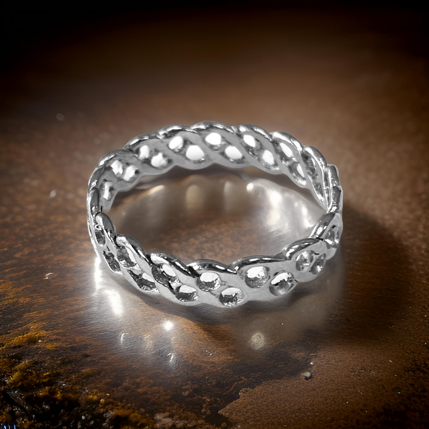 Silver Woven Ring