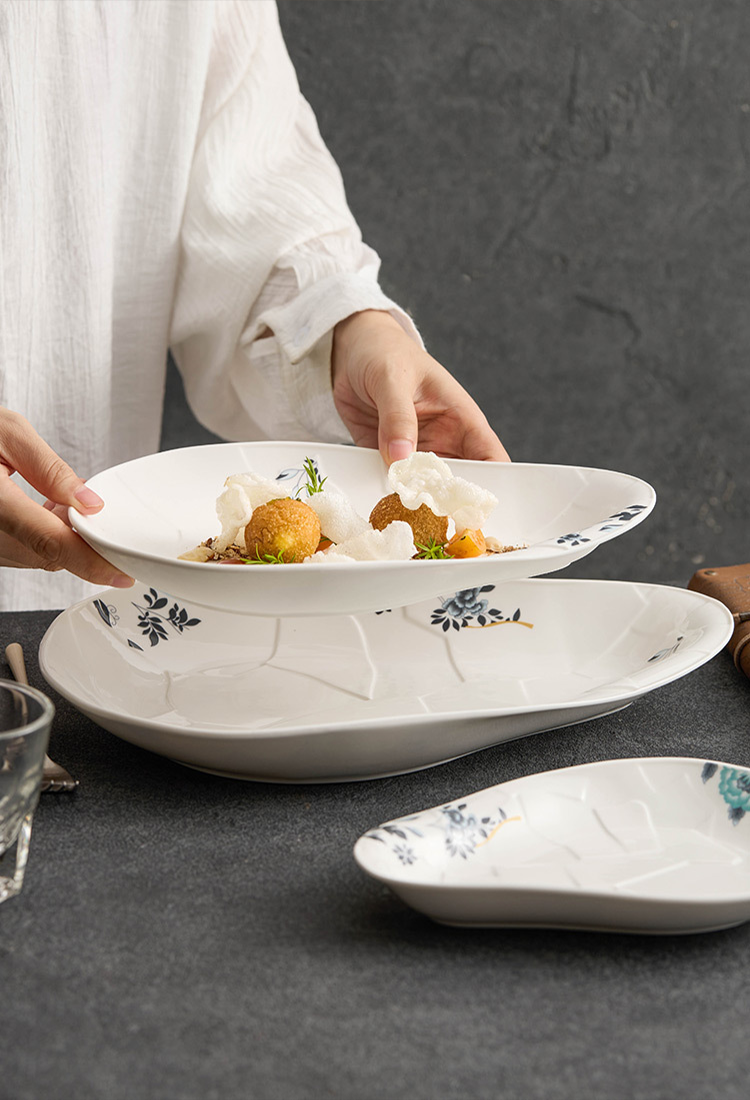 Flowform Porcelain Plate — Inspired by Natural Motion and Cracked