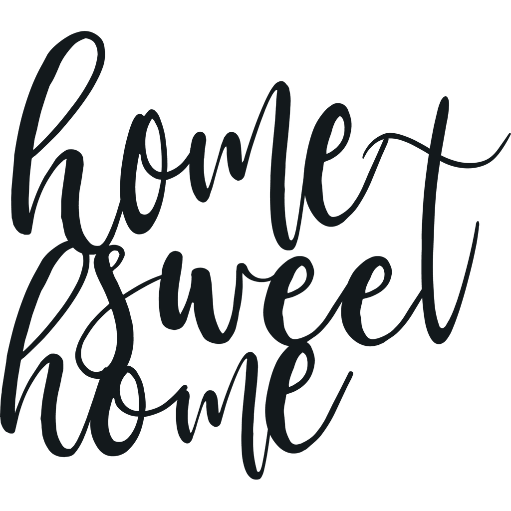 Home Sweet Home Cursive - Metal Wall Art