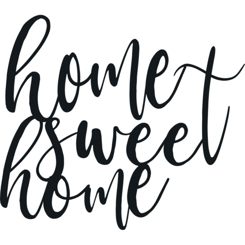 Home Sweet Home Cursive - Metal Wall Art