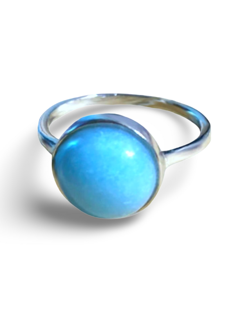 Turquoise Gemstone Round Ring