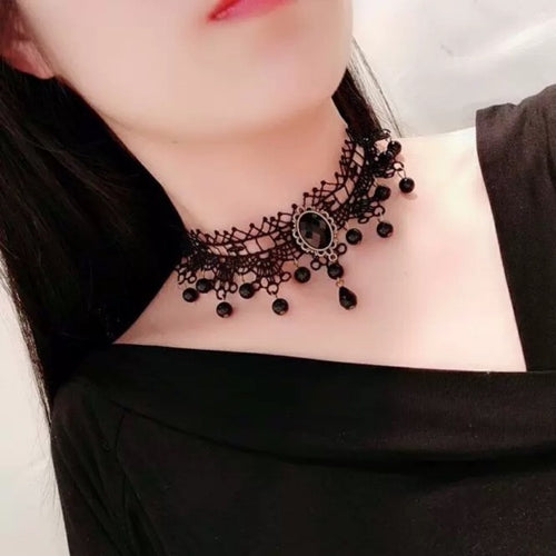 Korean Fashion Velvet Choker Necklace For Women Vintage Sexy Lace
