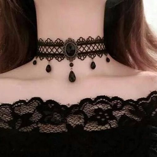 Korean Fashion Velvet Choker Necklace For Women Vintage Sexy Lace