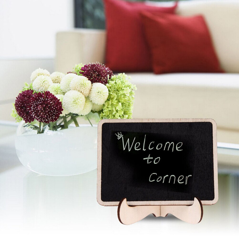 Mini Blackboard Wooden Rectangle Shape Board