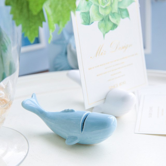 Business Card Holder Ceramic Whale Shape Card