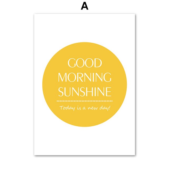 Moon Sun Good Life Quotes Wall Art Canvas Painting