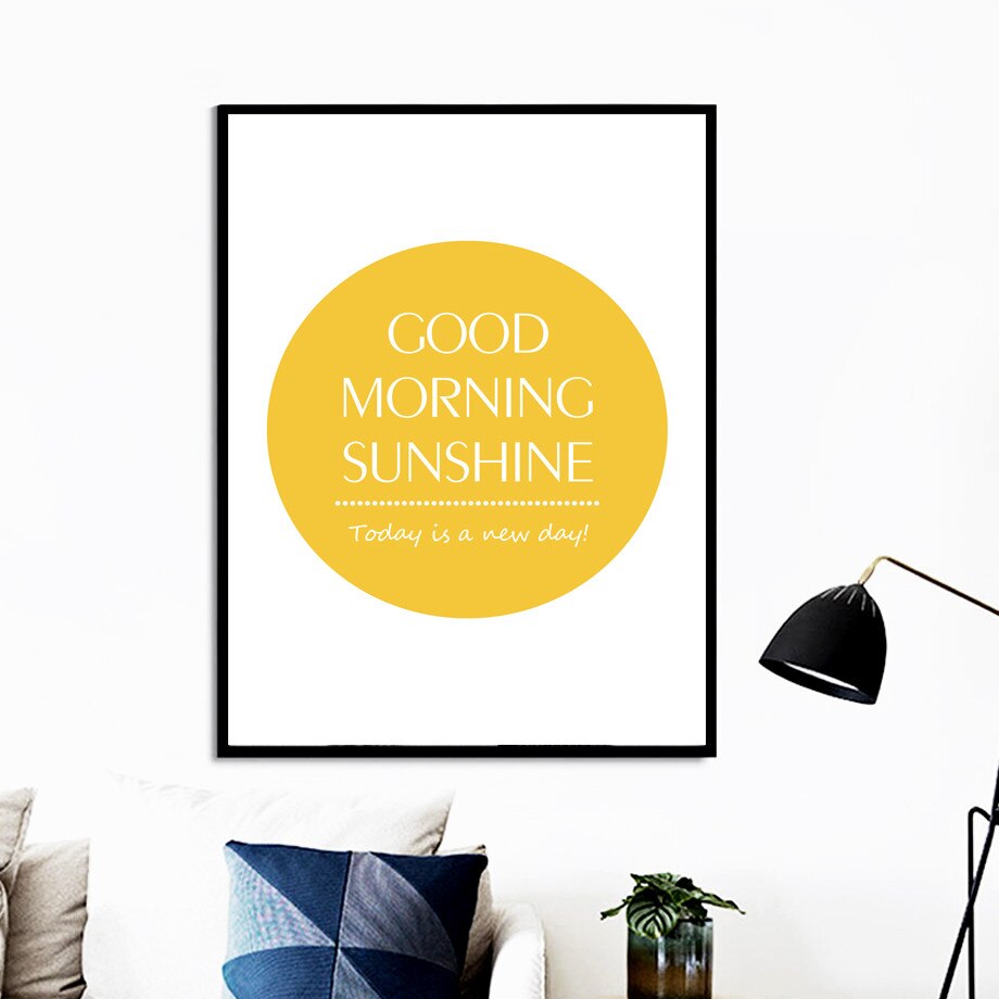Moon Sun Good Life Quotes Wall Art Canvas Painting