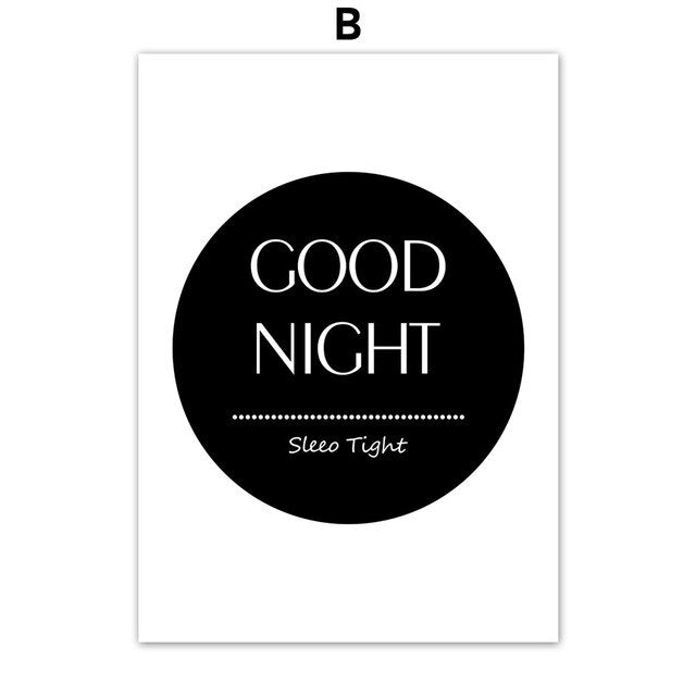 Moon Sun Good Life Quotes Wall Art Canvas Painting