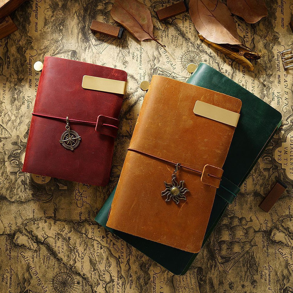 Moterm Hot Sale 100% Genuine Leather Notebook Handmade Vintage Cowhide