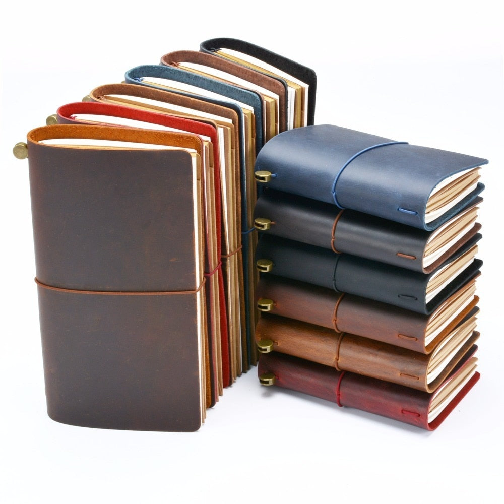 Moterm Hot Sale 100% Genuine Leather Notebook Handmade Vintage Cowhide