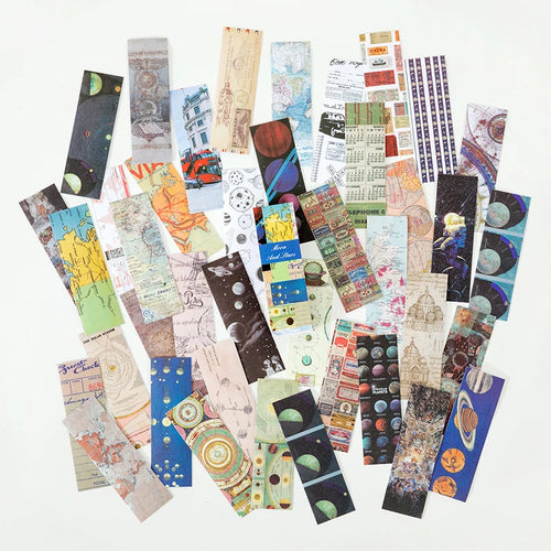 Yoofun 50sheets Vintage Washi Paper Sticker Book butterflies Natural