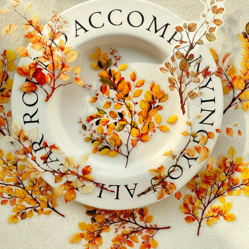 Journamm 20pcs Branches DIY Journal Material PET Stickers Scrapbooking