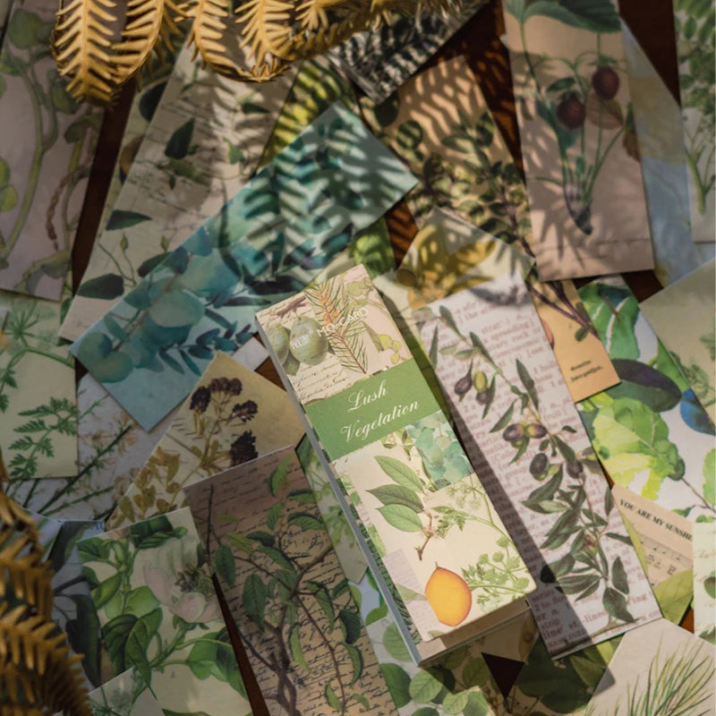 Yoofun 50sheets Vintage Washi Paper Sticker Book butterflies Natural