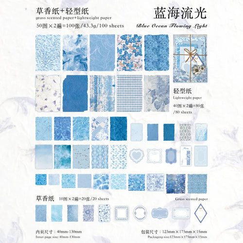 JIANQI 100pcs Vintage Decor Scrapbooking Materials Paper Combo Kit DIY