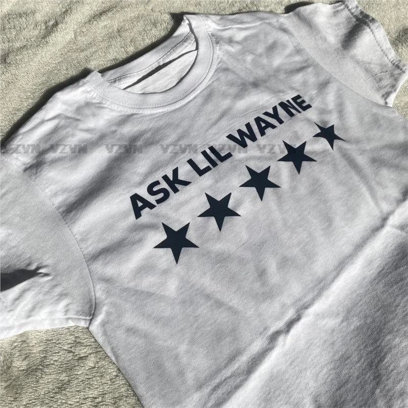 Retro 2000s Stars pattern T-Shirt Summer Vintage Gothic Crop Tops