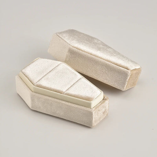 TAIMY Gothic Mini Coffin Ring Jewelry Box Detachable Lid Double Ring