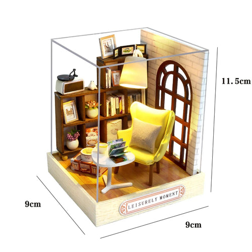 Wooden Flower Garden Doll House DIY Garden House Book Nook Shelf