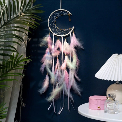 Boho Moon Dreamcatcher - Handmade Wind Chime for Grads, Celestial