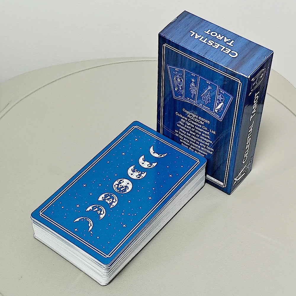 Enchanted Shadows Celestial Tarot Deck Minimalist Line Art