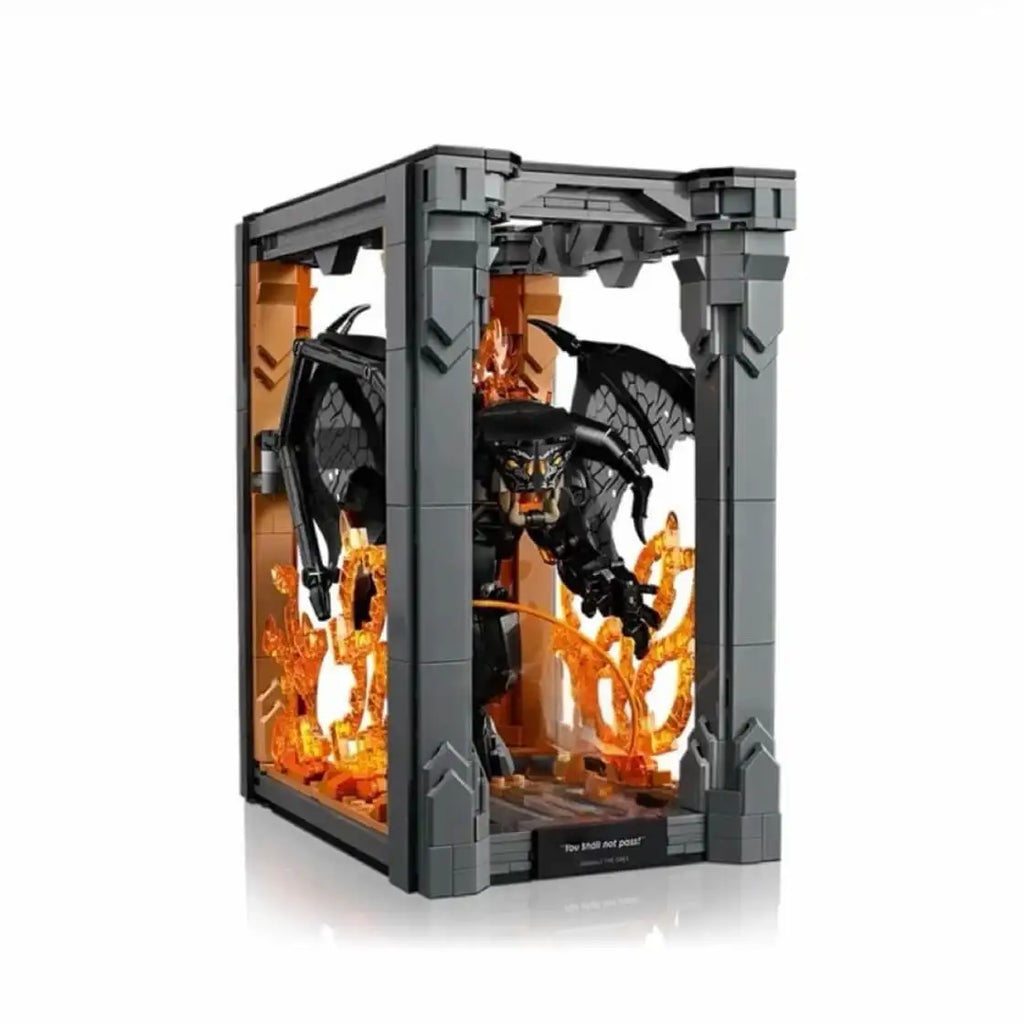 FIT 10367 Balrogs Book Nook Model Building Blocks Creative Bricks Home